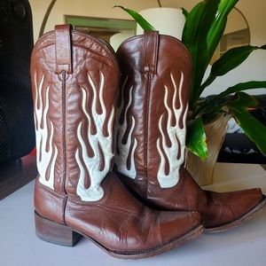 Gorgeous Vintage Mexicana Cowboy Boots wit Flame Details